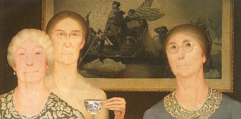 Grant Wood Daughters of the Revolution oil painting image